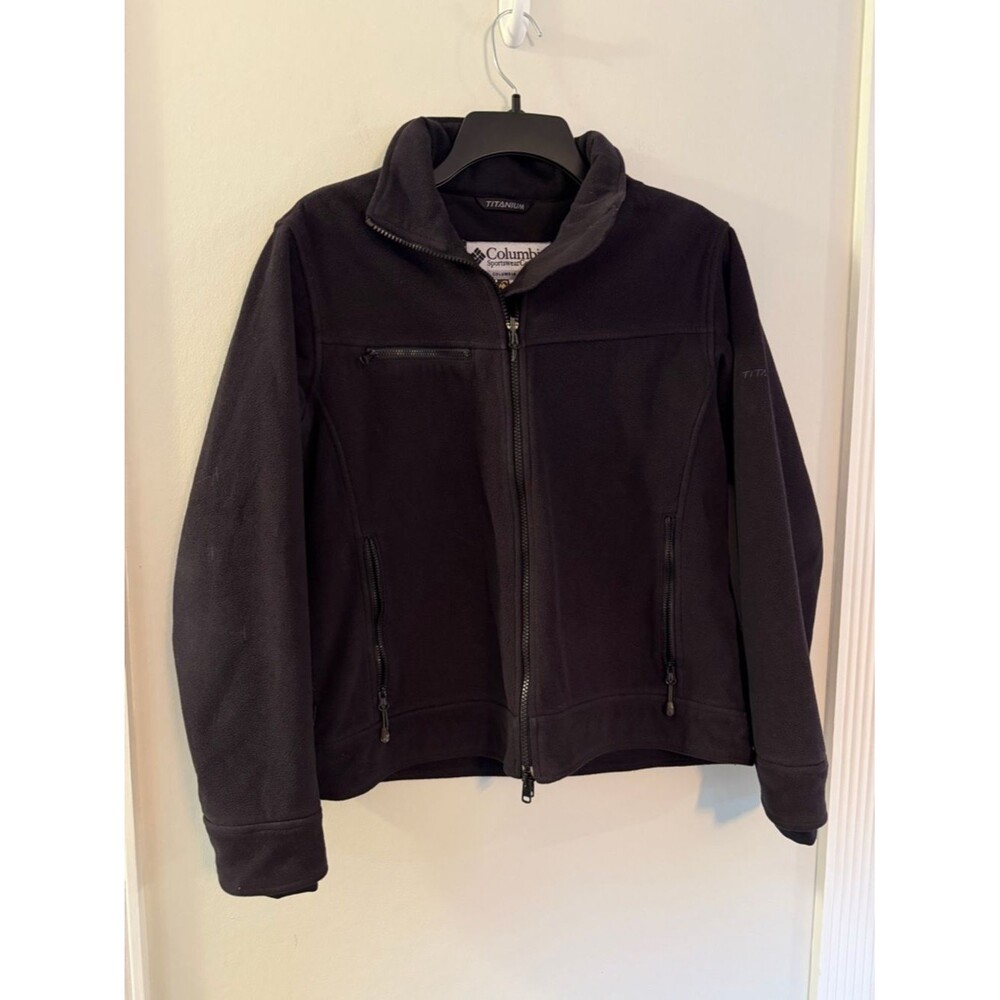 Columbia Titanium Women’s Black Full Zip Fleece Jacket Large
